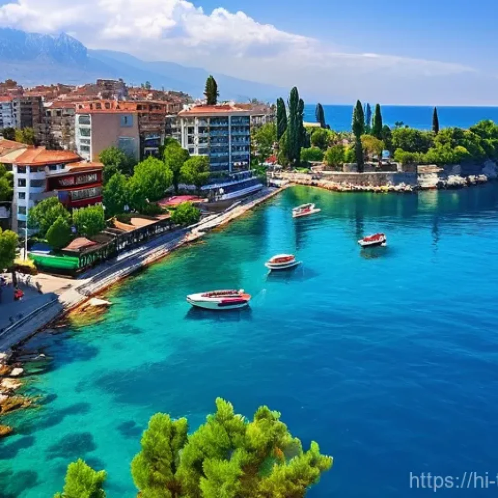 튀르키예 지중해 연안 도시 비교 - **Antalya: A Harmonious Blend of Ancient Charm and Modern Vibrance**
    "An aerial wide shot captur...