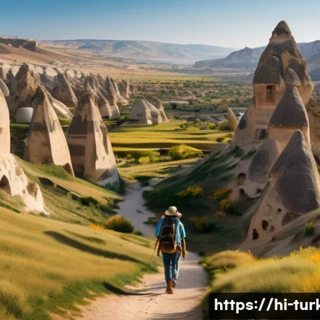튀르키예의 주요 도보 관광지 - A serene hiking trail in Cappadocia, Turkey, featuring ancient rocky formations and mysterious under...