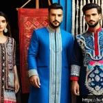 튀르키예에서의 패션 트렌드 - A vibrant street scene in Istanbul showcasing traditional Turkish fashion artisans at work, featurin...