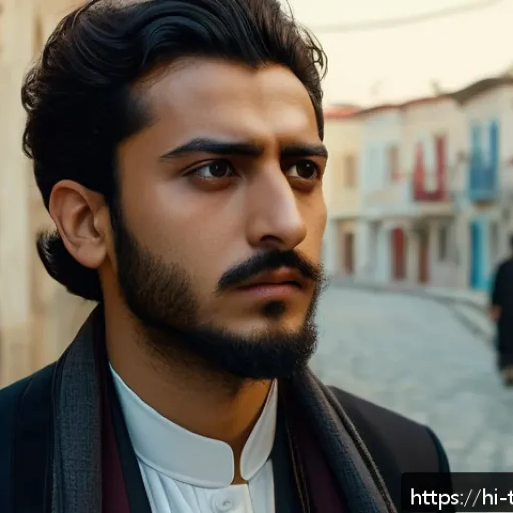튀르키예에서의 독립 영화 제작 - A sensitive and artistic scene from a Turkish independent film showcasing a young adult actor in tra...
