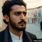 튀르키예에서의 독립 영화 제작 - A sensitive and artistic scene from a Turkish independent film showcasing a young adult actor in tra...